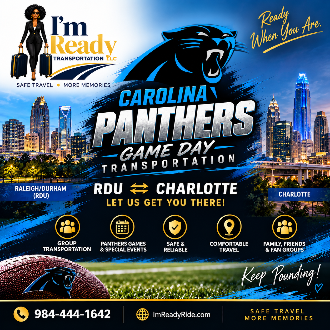 Carolina Panthers game day transportation